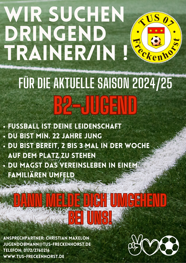 TUS Freckenhorst 07 E.V. - Fussball – B-Jugend: Trainerin / Trainer ...